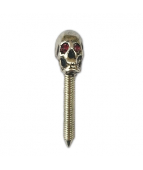 Silver contact screw with Skull