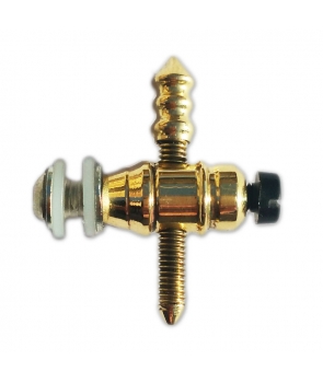 Brass front binding post brass contact screw