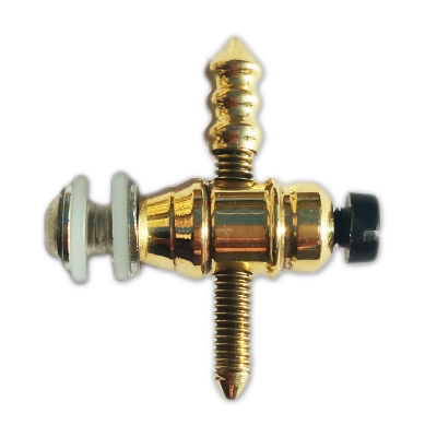 Brass front binding post brass contact screw