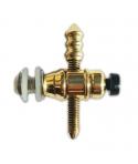 Brass front binding post brass contact screw