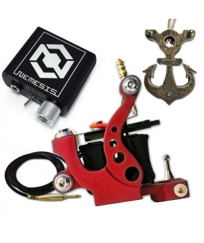 Tattoo Machine Egiziana + Nemesis + Foot-switch + Clip Cord