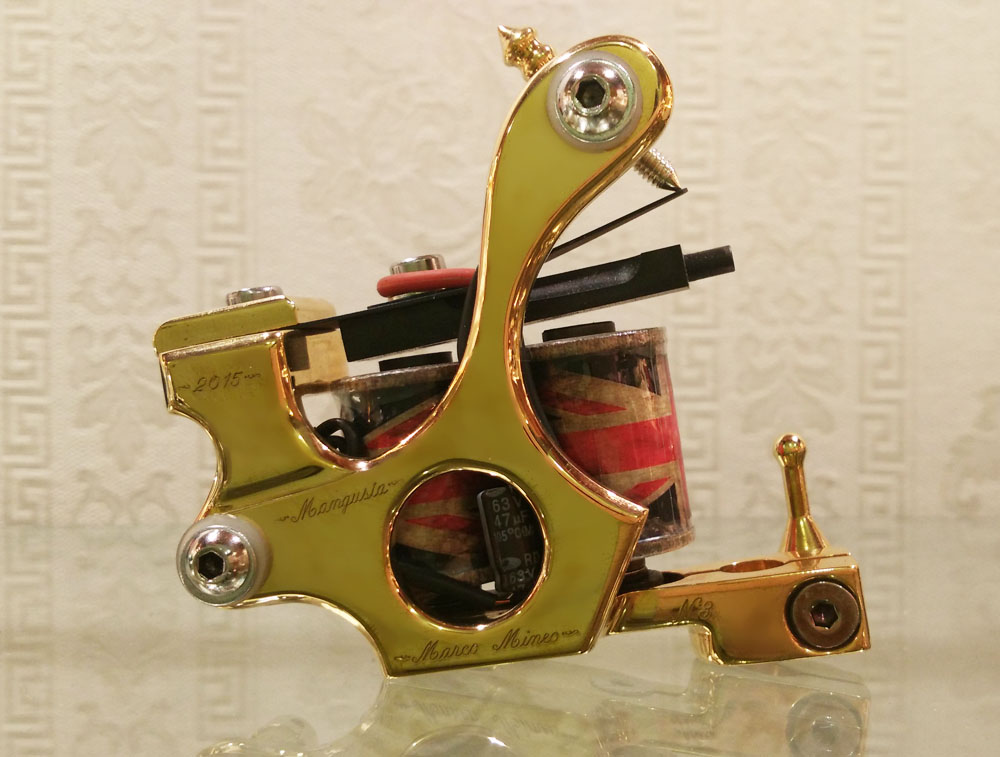 Mangusta Polished Brass - Tattoo Machine